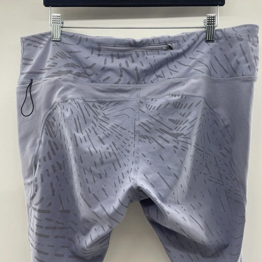 Nike‎ XXL Fast Running Women's Dri-FIT Reflective Leggings Purple DD6803-519